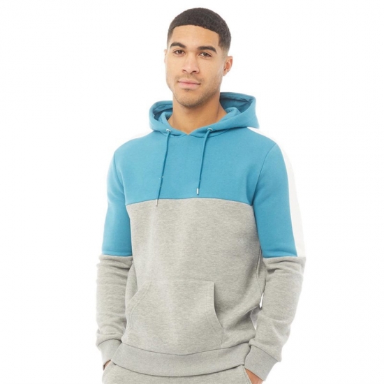 Sky-blue white grey hoodies