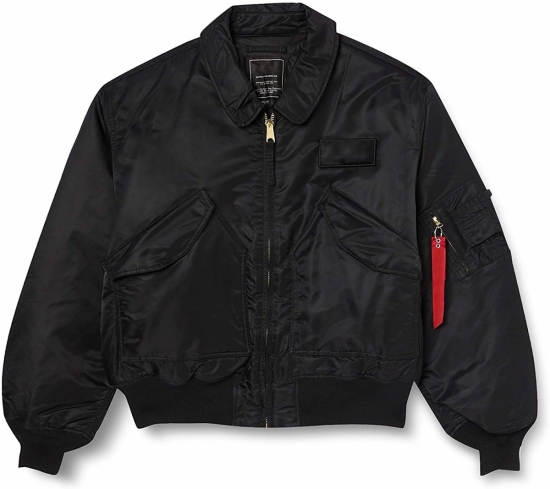 black bomber jacket