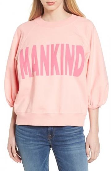 baby pink ladies sweatshirt