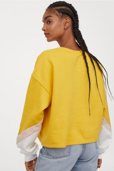 Yellow white rose pink sweatshirt