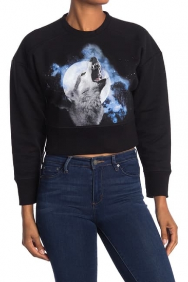 Glaxy black sweatshirt for women