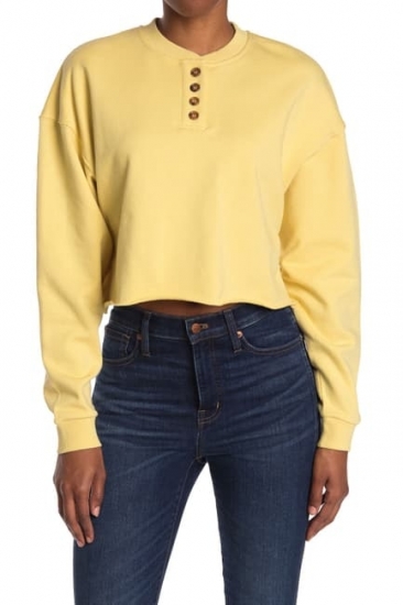 light yellow sweatshirt for women